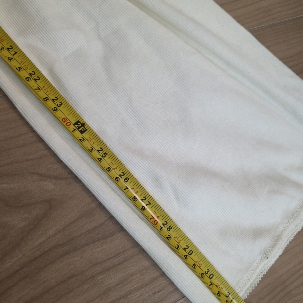Skims Picat Ribbed Straight Leg Lounge Pajama Soft Pants Cream Bone XL - Picture 7 of 8